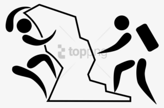 Free Png Download Olympic Pictogram Mounaineering And - Line Drawing Rock Climbers #9032118