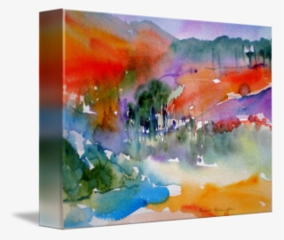 Abstract Watercolor Landscape - Watercolor Paint #9033092