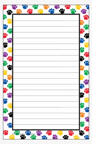 Tcr5087 Colorful Paw Prints Notepad Image #9033671