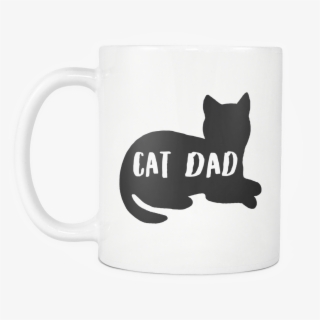 Cat Dad Silhouette Mug - Black Cat #9035202