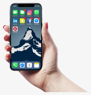 Holding Iphone X - Iphone X Png Hand Mockup #9036480