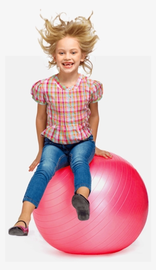 Girl Playing A Large Ball - Inflatable #9040131