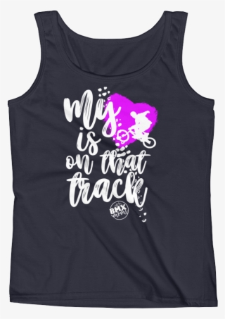 My Heart Is On That Track Bmx Mom's Tank - Tip Please #9040472