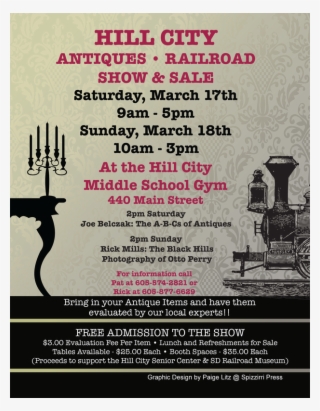 2018 Hill City Antiques * Railroad Show And Sale March - Poster #9040597