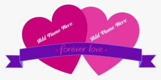 Forever Love Heart Names Banner - Graphic Design #9043791