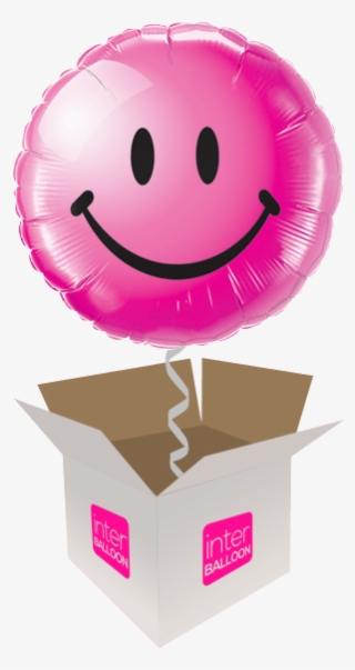 Shiny Pink Smiley Face - 50th Birthday Balloon Images Purple #9044113