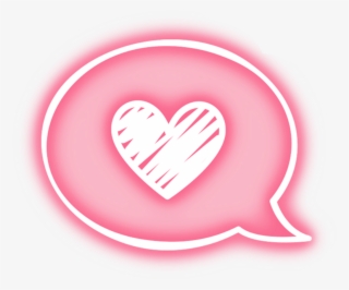 Message Heart Pink Overlay Tumblr Cute Kawaii Neon - Pastel Goth Aesthetic Transparent #9044323