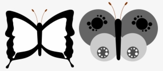 Butterfly 18 Black White Line Art Coloring Book Colouring - Black And White Butterfly Png #9045233