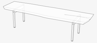 U Table Line Drawing - Coffee Table #9046385