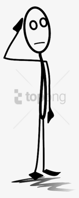 Free Png Download Stick Figure Thinking Png Images - Confused Stickman Png #9047150