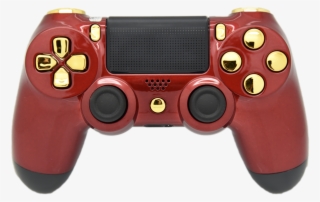 Red & Gold Glossy Ps4 Controller - Deadpool Custom Ps4 Controller #9048496