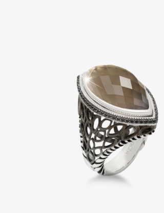 Designs By Hera Paradise Mini Signature Silver Ring - Titanium Ring #9049529