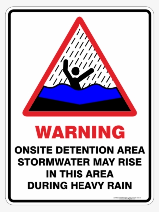 Stormwater Signs - Warning Sign On Site Detention #9050220
