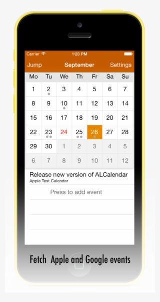 Calendartext Configure - Create Calendar Objective C #9050760