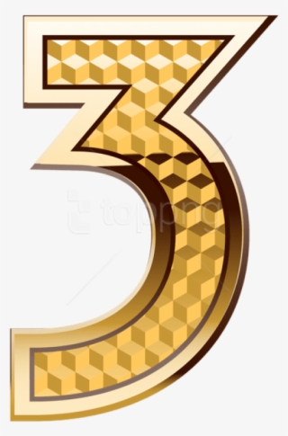 Free Png Download Gold Number Three Clipart Png Photo - Three Gold Png #9051557