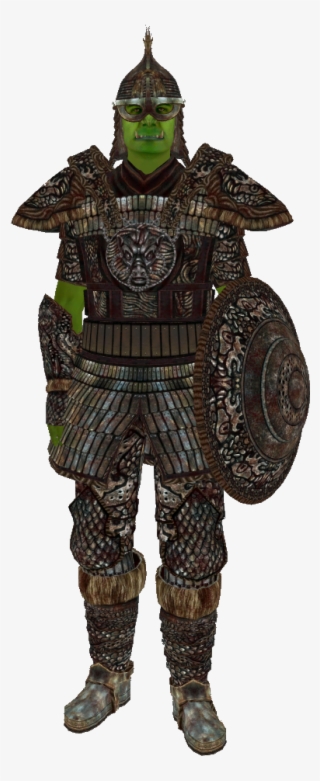 It Is Heavily Decorated, With A Crest On The Helm And - Oblivion Orcish Armor #9051608