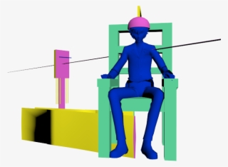 An Untextured Model Of The Protagonist Sitting In An - Sitting #9055565