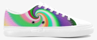 Colorful Spiral Dragon Scales Women's Canvas Zipper - Skate Shoe #9056003