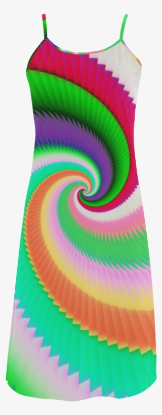 Colorful Spiral Dragon Scales Alcestis Slip Dress - Graphic Design #9056011