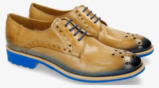 Derby Shoes Amelie 7 Nude Shade Electric Blue Rook - Suede #9057424