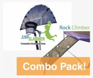 Combo Jump Slammer Trampoline Basketball Hoop & Rock - Graphic Design #9057929
