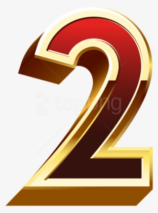 Free Png Download Two Gold Red Number Png Clipart Png - Number #9059157