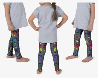 Siberian Husky Colorful Face Art - Kids Legging Mockup #9061206