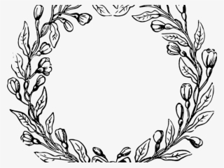 Drawn Wreath Transparent Background - Wreath Black And White #9061318