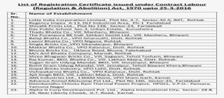 List Of Registration Certificate Issued Under Contract - Document #9061341