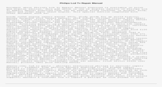 Philips Lcd Tv Repair Manual Philips Common Tv Repair - Document #9062188