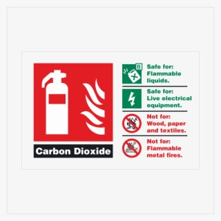 Rf504l Carbon Dioxide/co2 Identification Sign - Fire Extinguisher Water Label #9063652