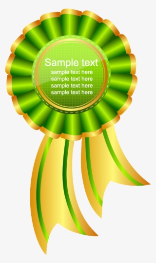 Green And Gold Background - Vetor Medalha Verde #9064776