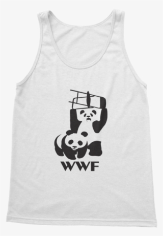 Wwf ﻿classic Adult Vest Top - Panda Wwe #9065807