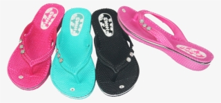 Sandals Ladies Bright Wedge Flip-flop Sandal - Flip-flops #9067131