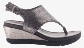 Womens Thong Wedge Sandal Meditate In Silver - Sandal #9067210