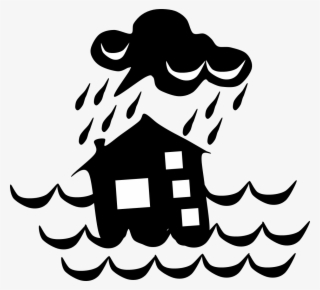 Natural - Clipart Flood Black And White #9067574