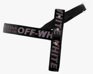 Woof-white Dog Harness & Leash - Transparent Off White Belt Png #9068468