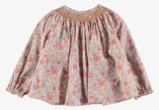 Picture Of Babies Smock Top Fruit And Floral Print - Miniskirt #9069965
