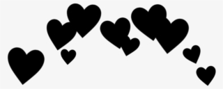 #heart #cute #effect #black #blackheart #love #cool - Black Heart Crown Png #9070175