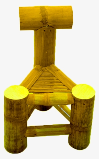 Bamboo Set Of 3 Chairs And Triangular Top Tea Table - Wood #9072556