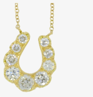 18ct Yellow Gold Diamond 1ct 05pts Horseshoe Pendant - Pendant #9072716