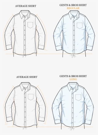 A Side By Side Comparison Of An Average Shirt With - Diagram #9073048