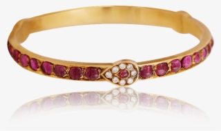 Vintage Ruby Gold Bangle - Bangle #9074056