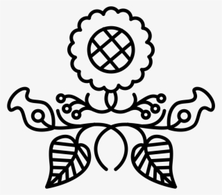 Flower Design With Leaves And Vines Variant Comments - Drawing Symmetrical Design #9074301