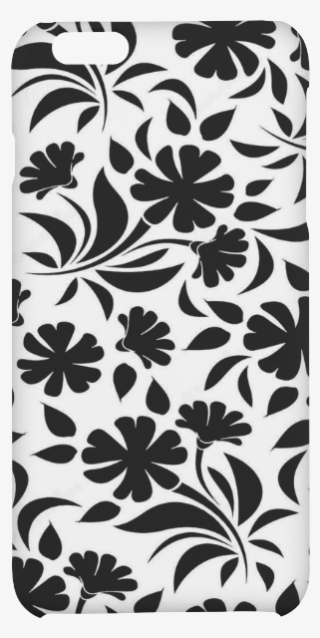 Flower Background Vector Black And White Artsadd D - Mobile Phone Case #9074459
