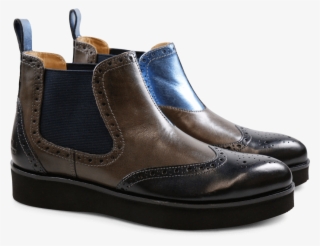 Ankle Boots Lucy 15 T Crust Navy Dark Grey Laminato - Slip-on Shoe #9075442