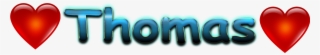 Thomas Love Name Heart Design Png - Heart #9076495