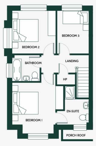 3 Bed Terrace - Floor Plan #9076588