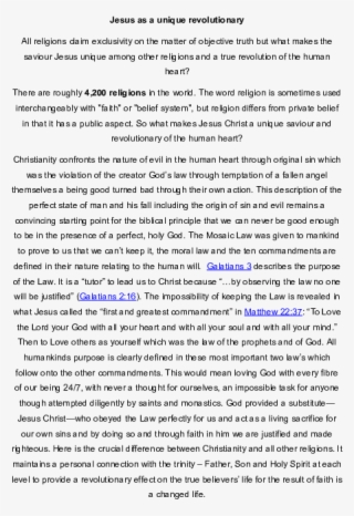 Jesus As A Unique Revolutionary #9077184