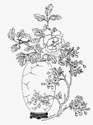 Flower Vase Drawing - Vase Line Drawing #9078312